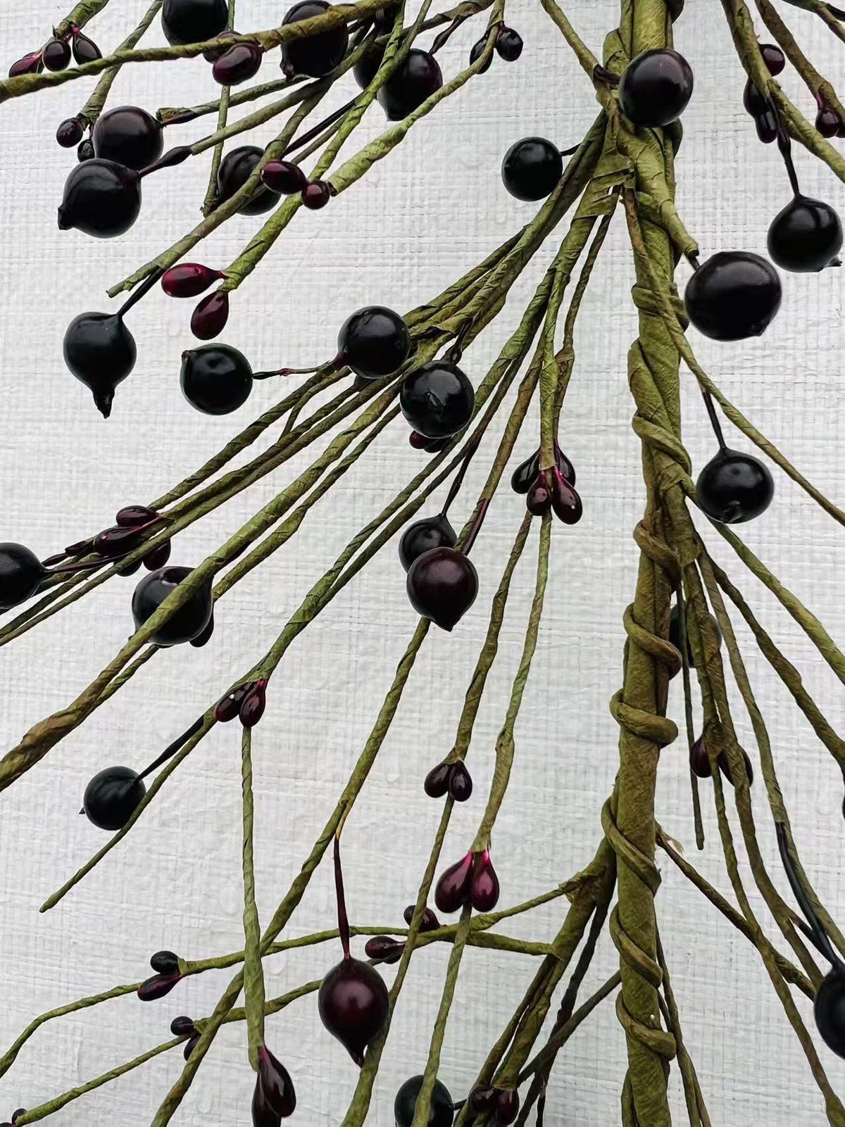 Burgundy Pip Berry Garland Rustic Farmhouse Swag Fall Winter Holiday Decor Wall Door Hanging