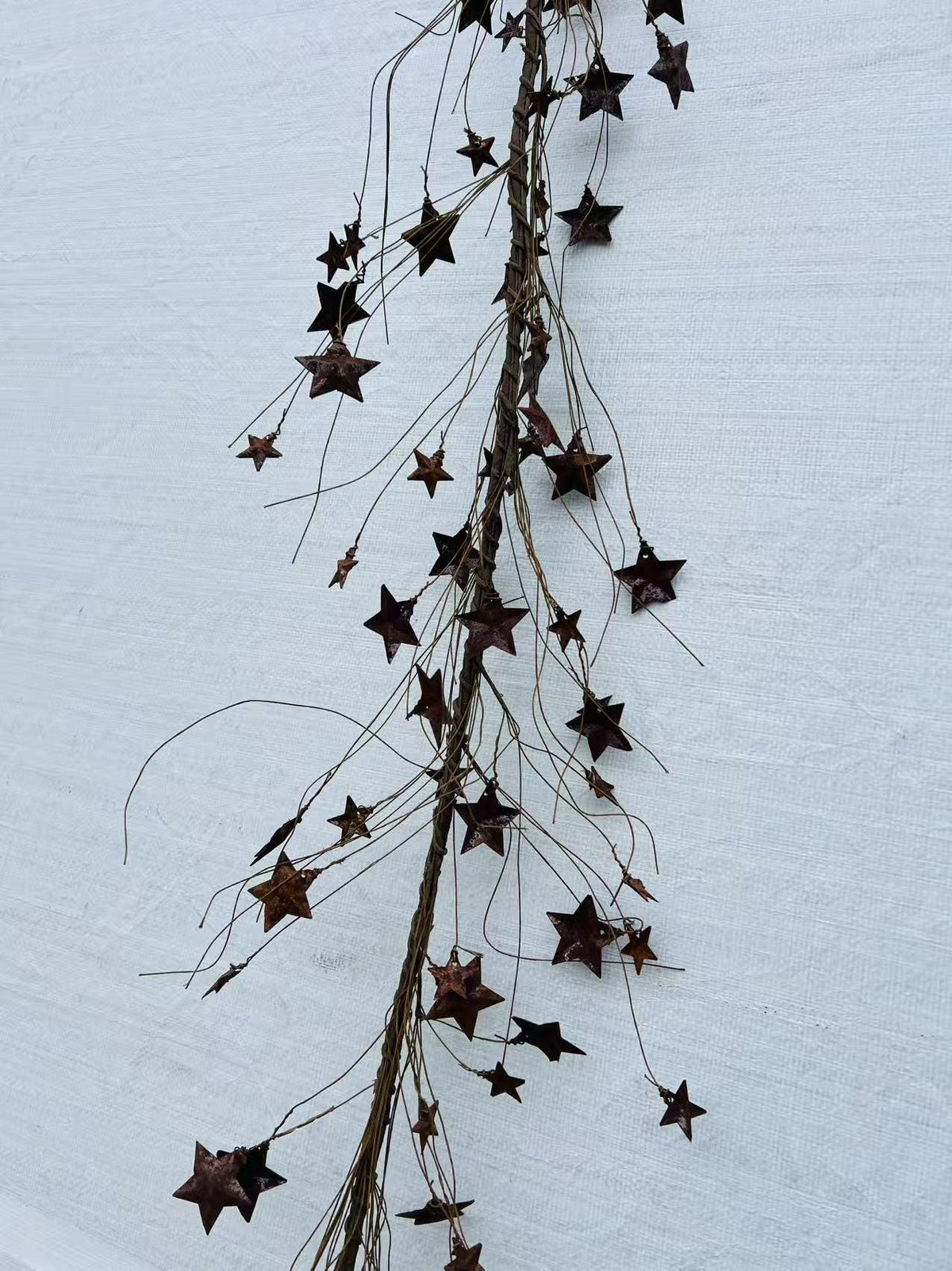 Rustic Metal Star Garland Primitive Farmhouse Wall Door Swag Country Americana Home Decor