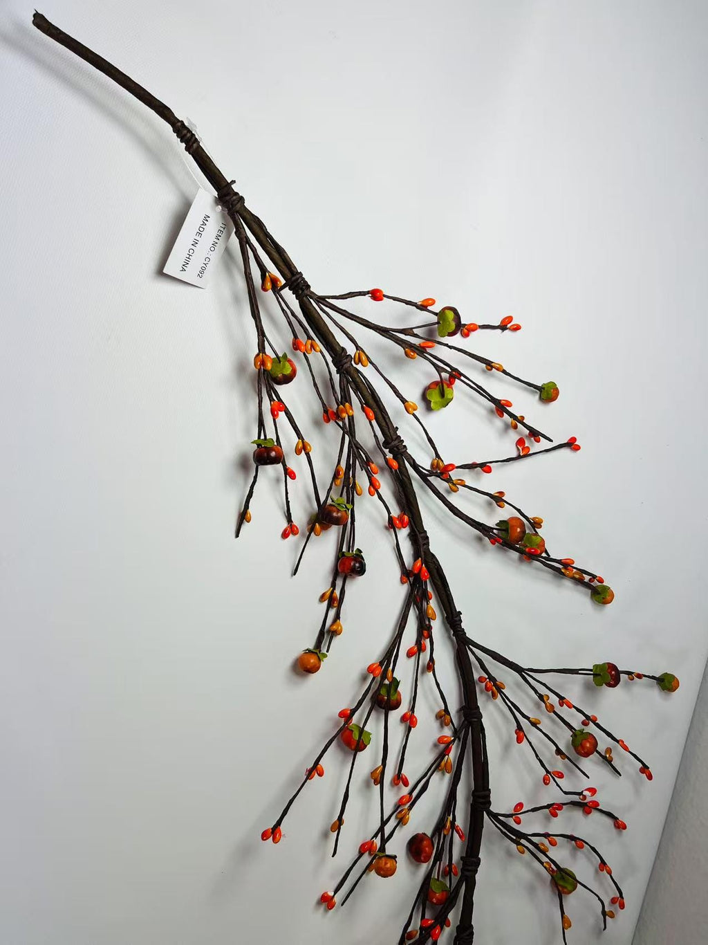 5ft Fall Pumpkin Garland, Artificial Pip Berry Garland, Autumn Thanksgiving Decor, Rustic Farmhouse