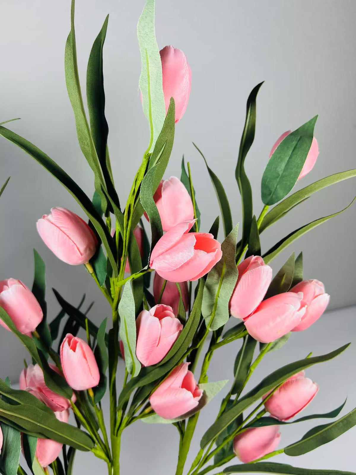 Pink Silk Tulip Bouquet: 24 Inch Spring Wedding Arrangement