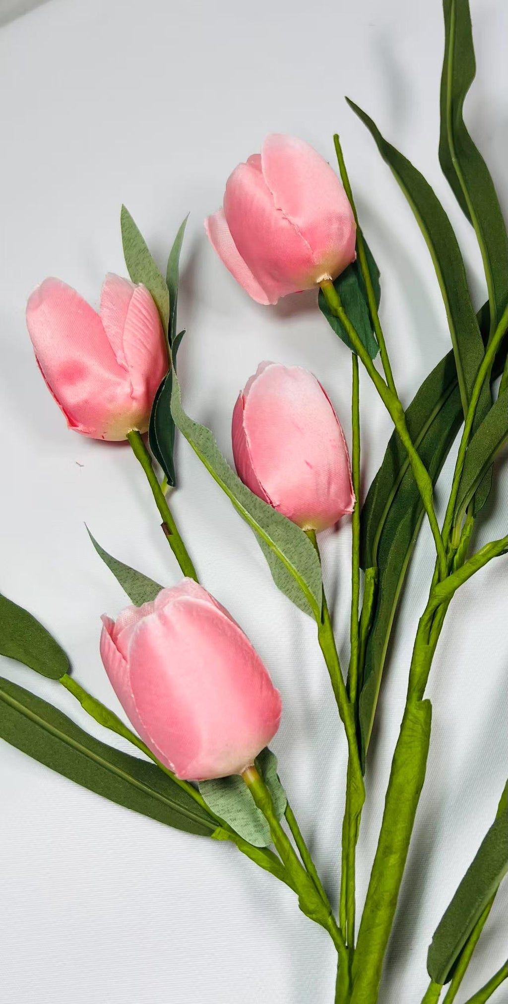 Pink Silk Tulip Bouquet: 24 Inch Spring Wedding Arrangement