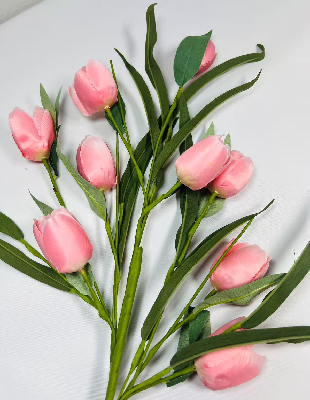 Pink Silk Tulip Bouquet: 24 Inch Spring Wedding Arrangement