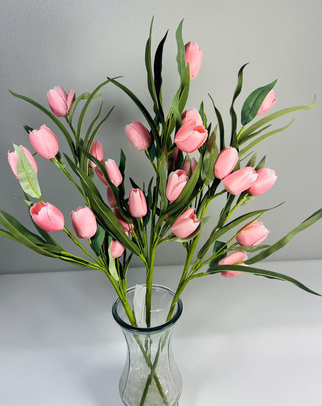 Pink Silk Tulip Bouquet: 24 Inch Spring Wedding Arrangement