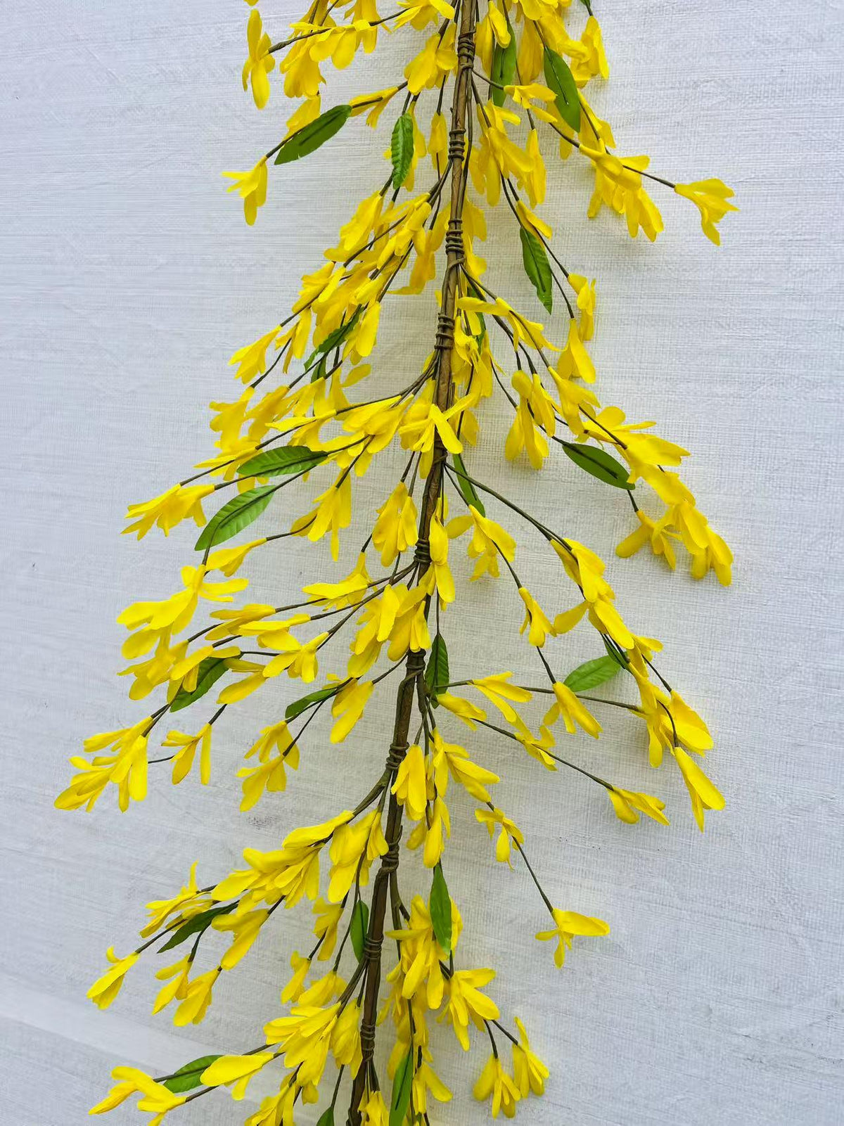 5ft Yellow Silk Forsythia Garland - Spring Floral Vine for Home Wedding Decor