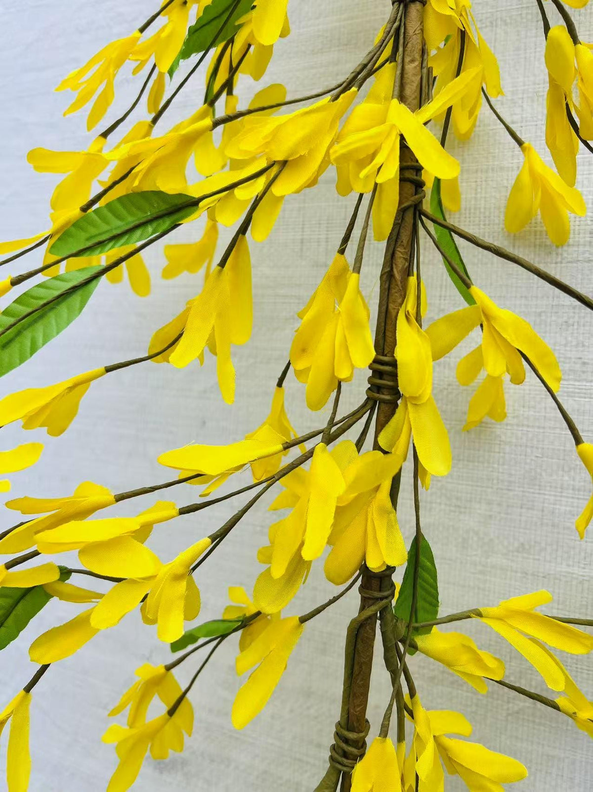 5ft Yellow Silk Forsythia Garland - Spring Floral Vine for Home Wedding Decor