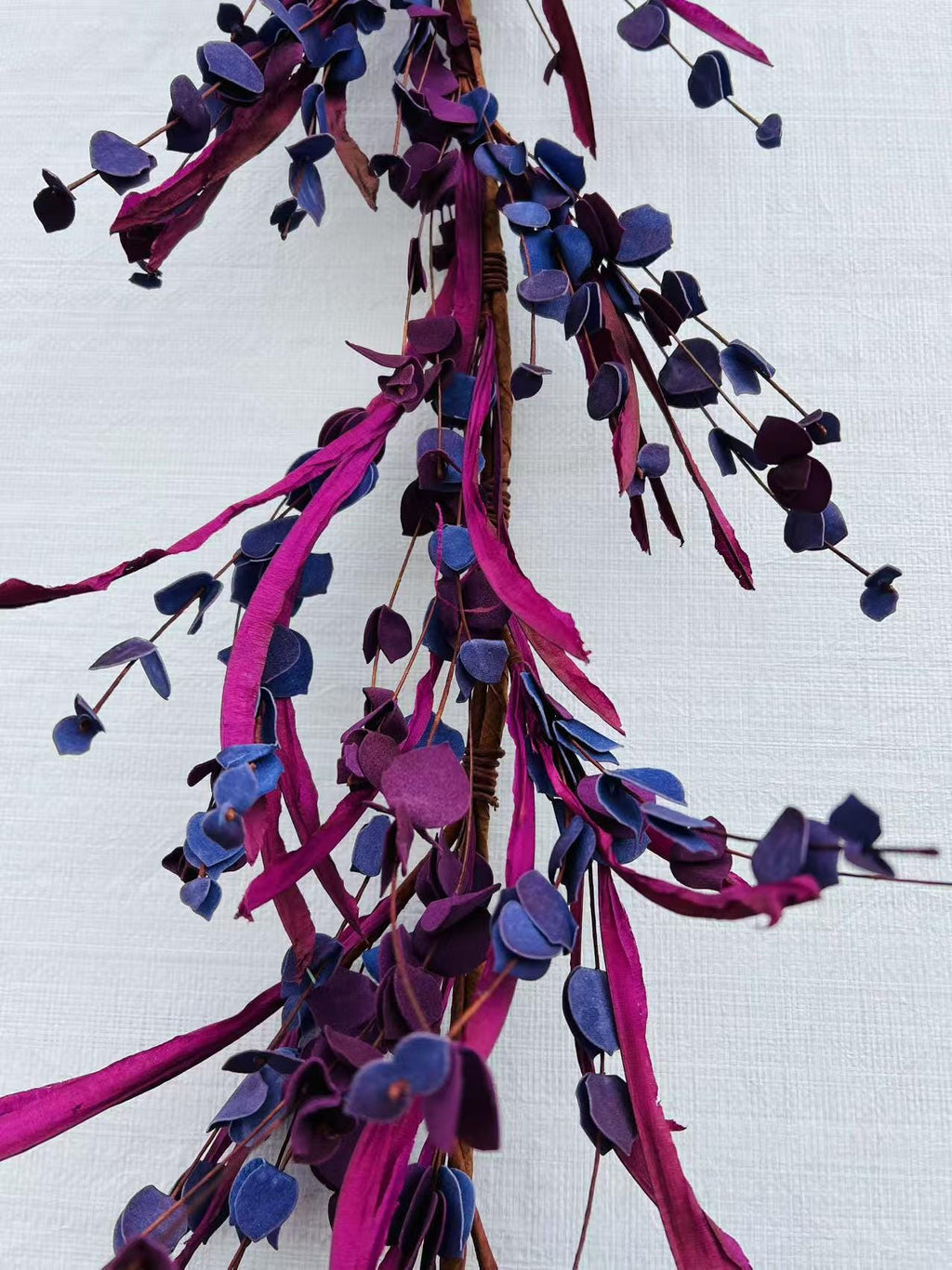 Purple Burgundy Floral Garland: 5ft Boho Wedding Vine
