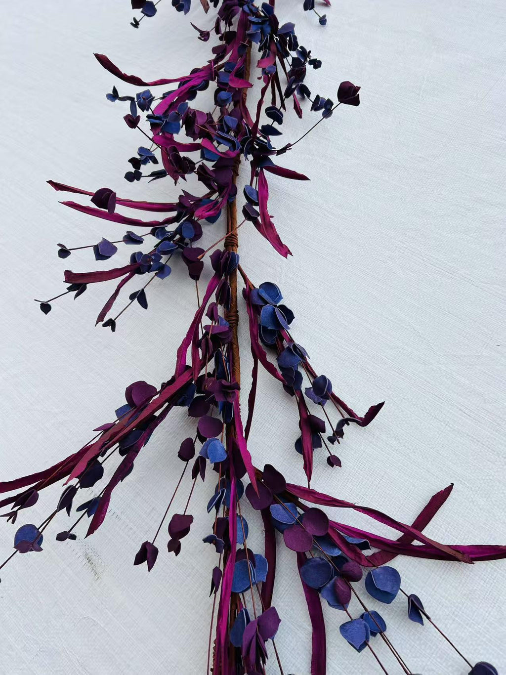 Purple Burgundy Floral Garland: 5ft Boho Wedding Vine