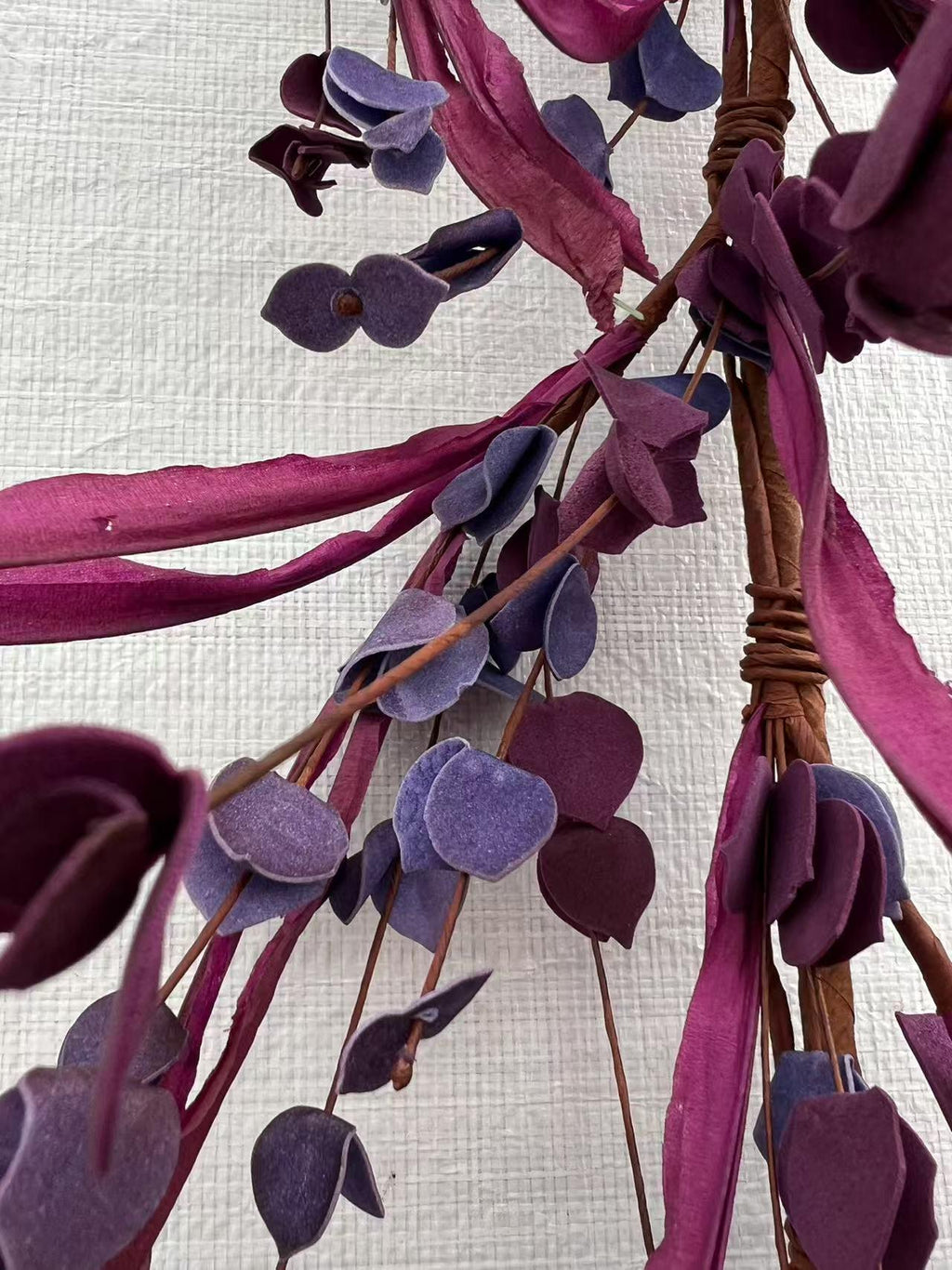 Purple Burgundy Floral Garland: 5ft Boho Wedding Vine