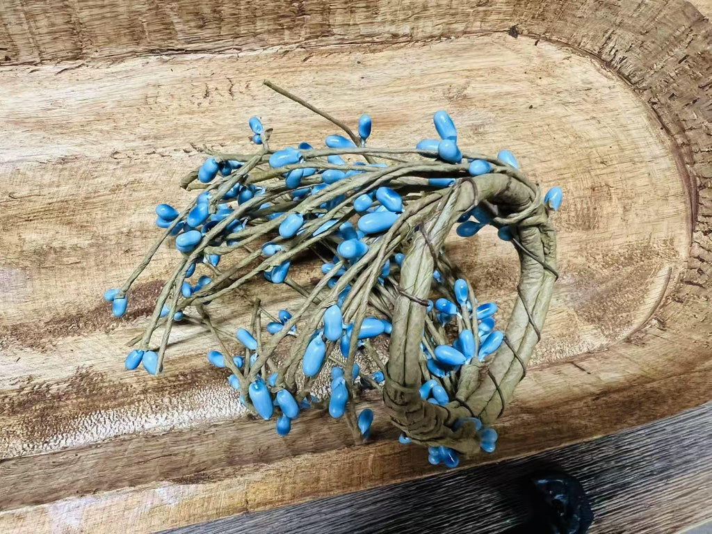 Blue Pip Berry Candle Ring: Rustic Farmhouse Decor (2.5 Inch)