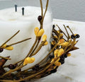 Pip Berry Candle Ring: Mustard, Burgundy, and Rustic Stars
