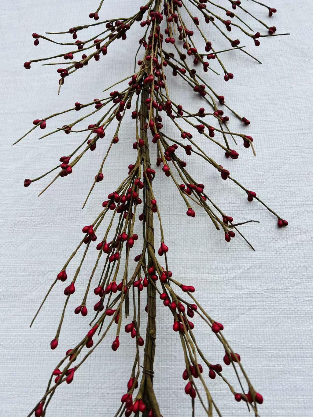 Red Pip Berry Garland: 55" Rustic Farmhouse Christmas Decor