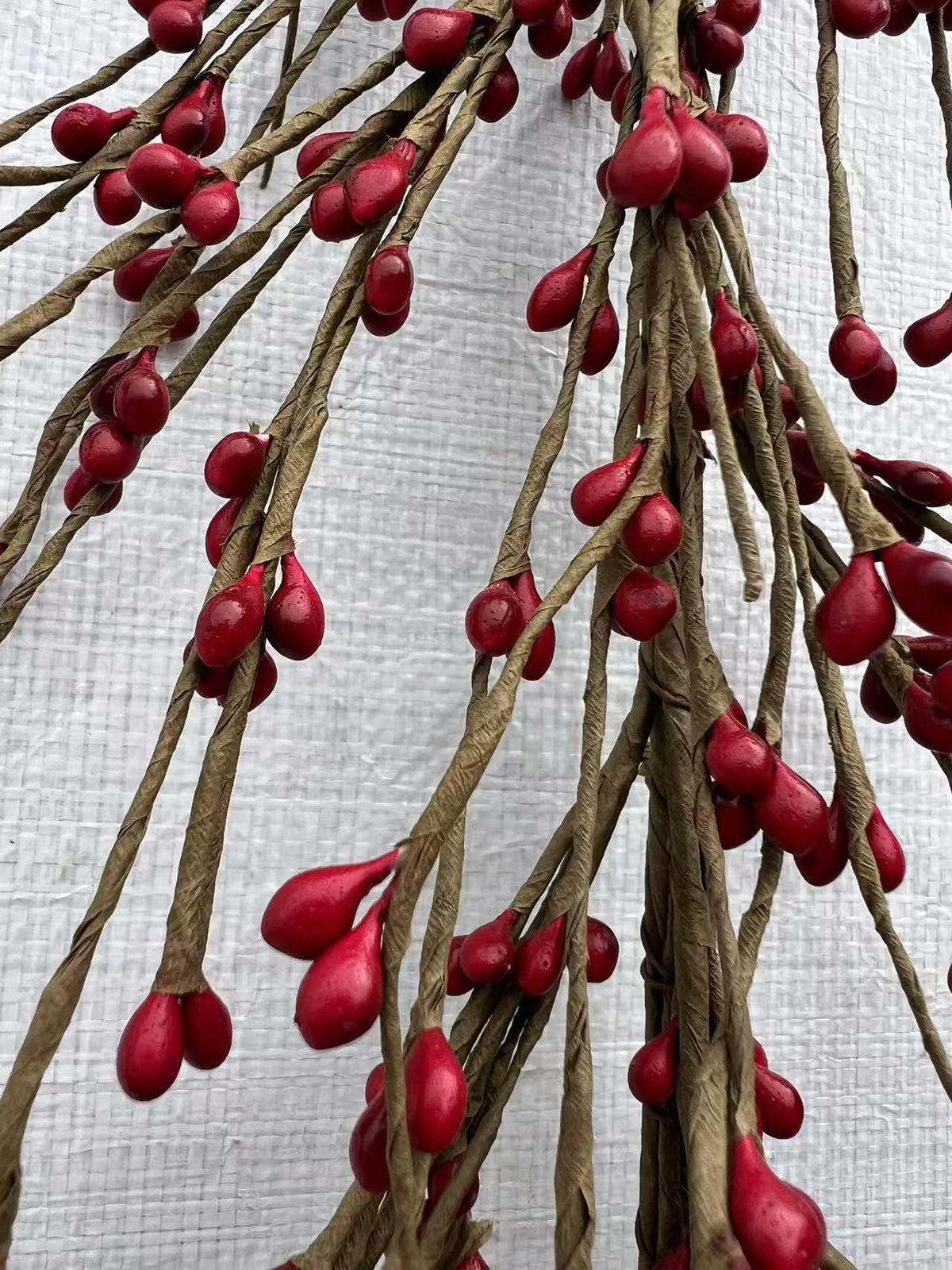 Red Pip Berry Garland: 55" Rustic Farmhouse Christmas Decor