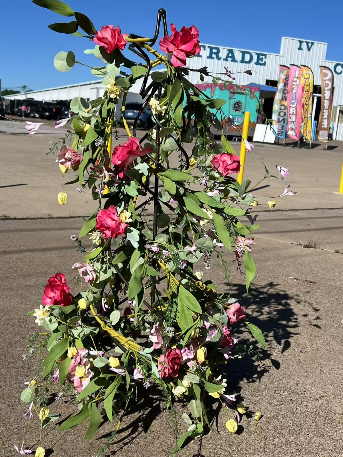 Floral Garland: Rose & Chrysanthemum Spring Decor (5ft)