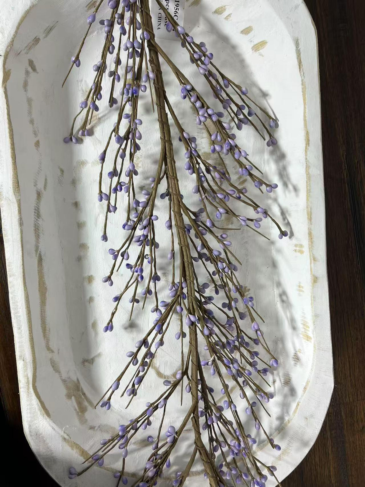 Lilac Pip Berry Garland 4.5ft | Rustic Country Decor | Spring Farmhouse Mantel Garland