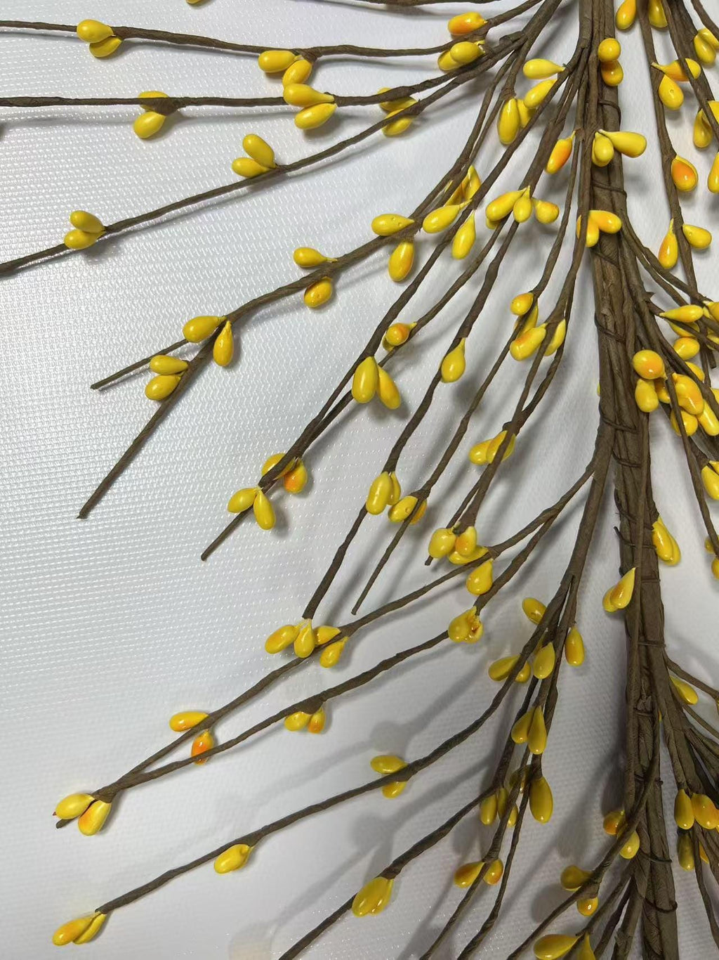 Yellow Pip Berry Garland 4.5ft | Rustic Farmhouse Spring Decor | Primitive Floral Mantel Garland