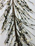 Hunter Green and Cream Pip Berry Garland 4.5ft | Rustic Farmhouse Decor | Primitive Mantel Garland