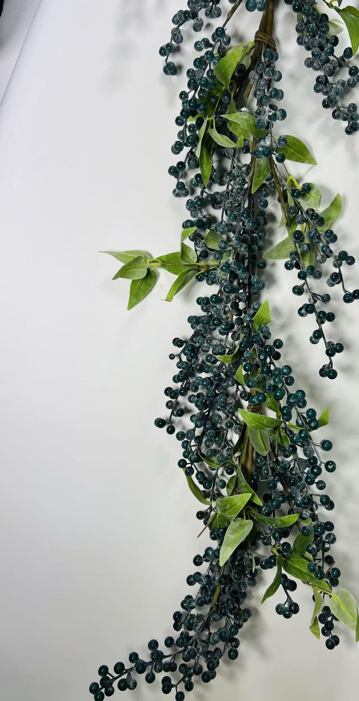 5ft Blueberry Garland | Rustic Faux Berry Vine | Farmhouse Blue Garland | Door Mantel Decor