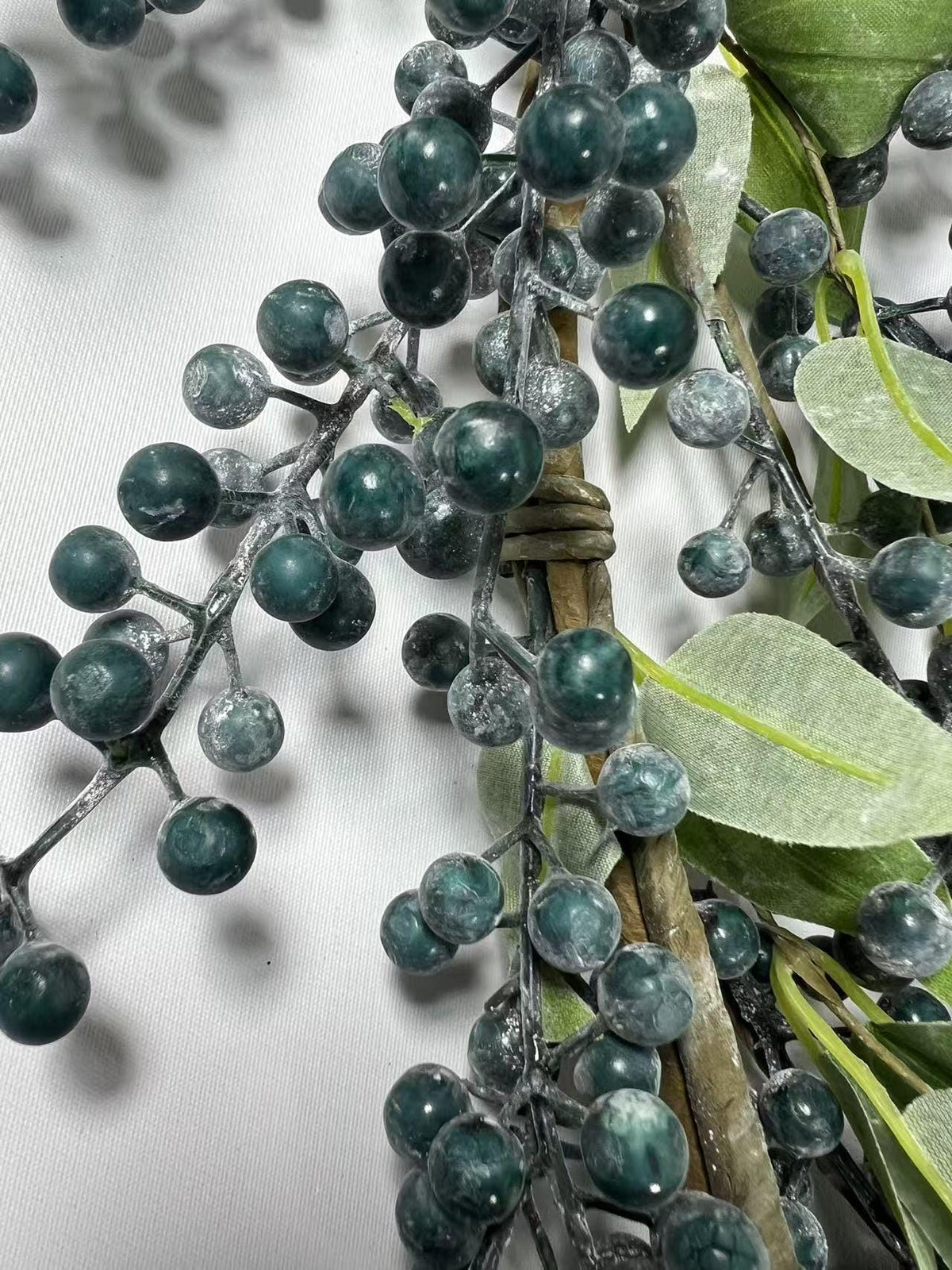 5ft Blueberry Garland | Rustic Faux Berry Vine | Farmhouse Blue Garland | Door Mantel Decor
