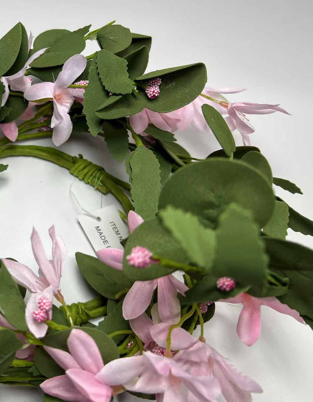 Pink Floral Candle Ring: Farmhouse Spring Table Decor