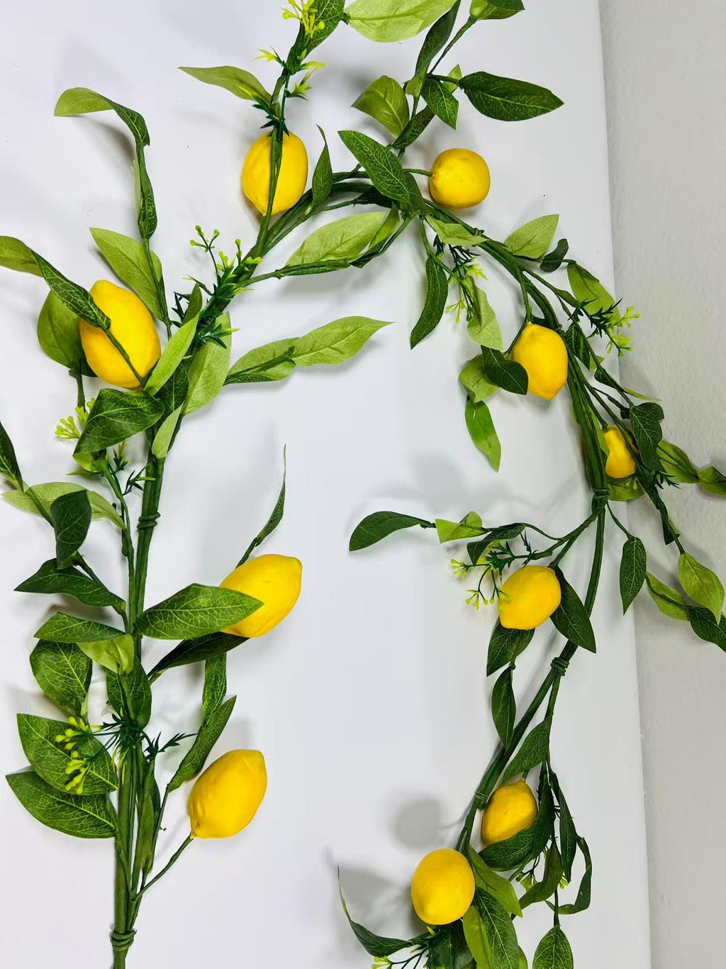 Artificial Lemon Garland 5ft | Summer Greenery Vine | Wedding Table Decor | Kitchen Party Decor