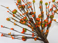 19 Inch Fall Pumpkin Berry Pick, Autumn Floral Stem, Thanksgiving Centerpiece, Rustic Farmhouse Decor