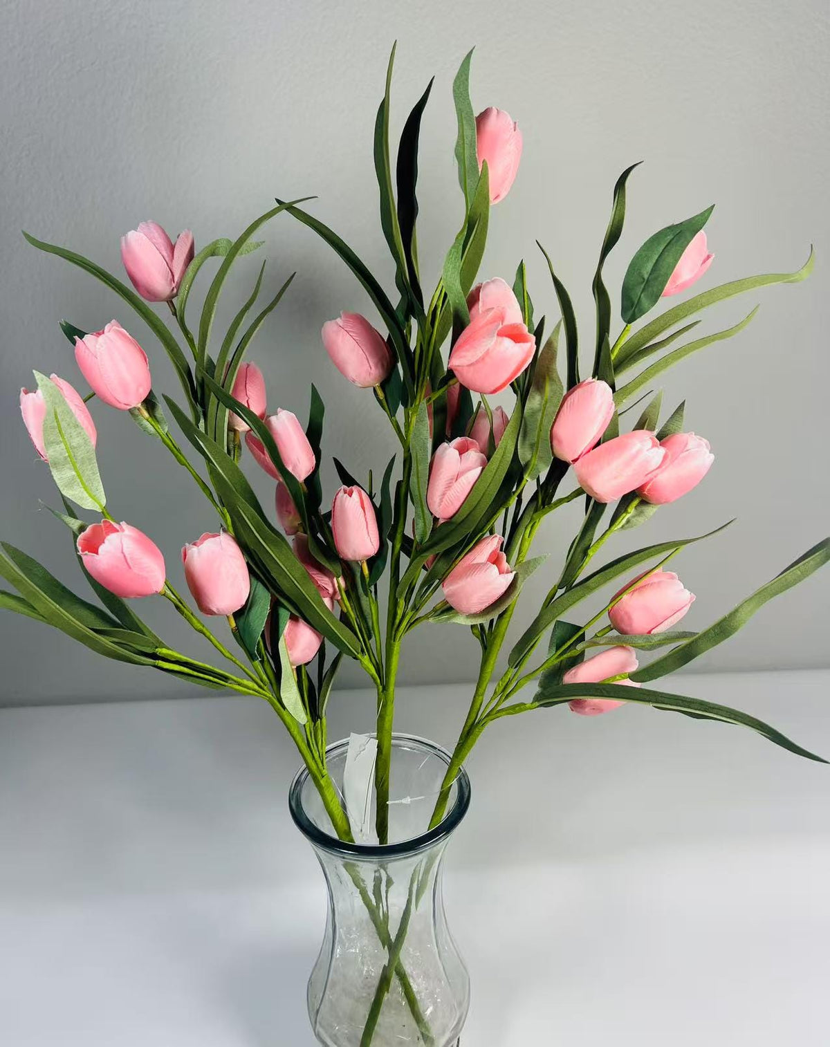 Pink Silk Tulip Bouquet: 24 Inch Spring Wedding Arrangement