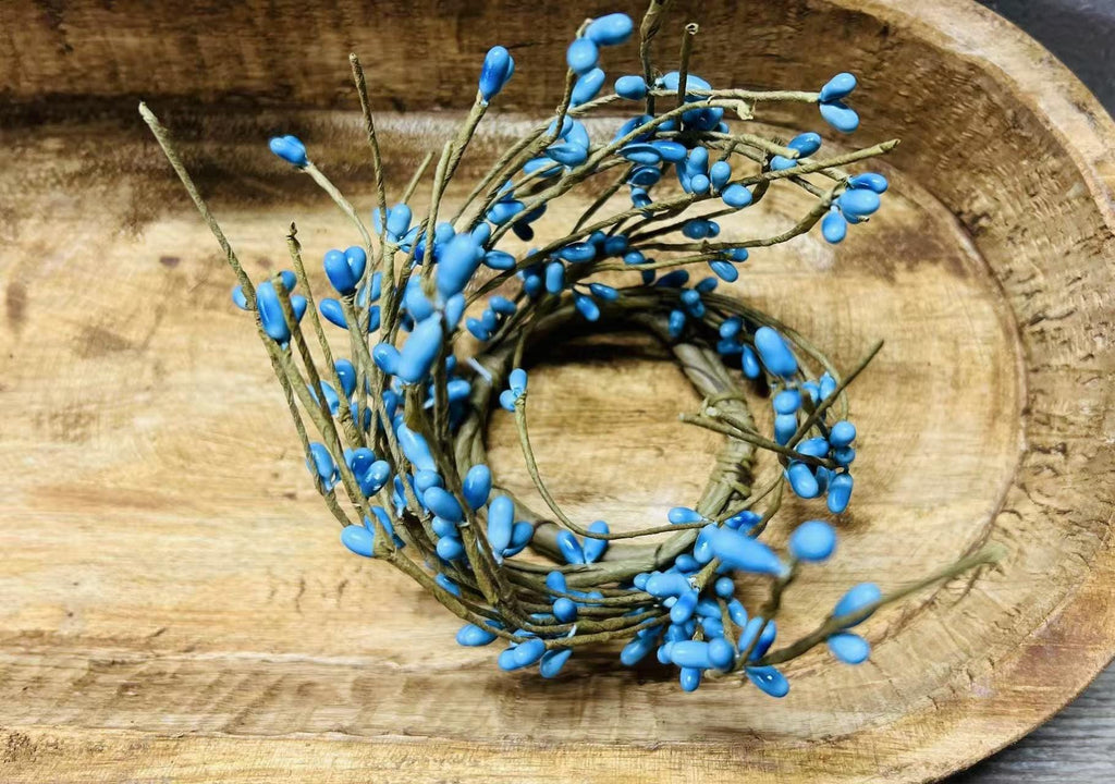 Blue Pip Berry Candle Ring: Rustic Farmhouse Decor (2.5 Inch)