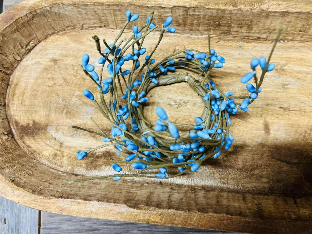 Blue Pip Berry Candle Ring: Rustic Farmhouse Decor (2.5 Inch)