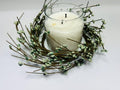 4.5” Sage Green Pip Berry Candle Ring, Mini Wreath for Rustic Farmhouse Spring Decor