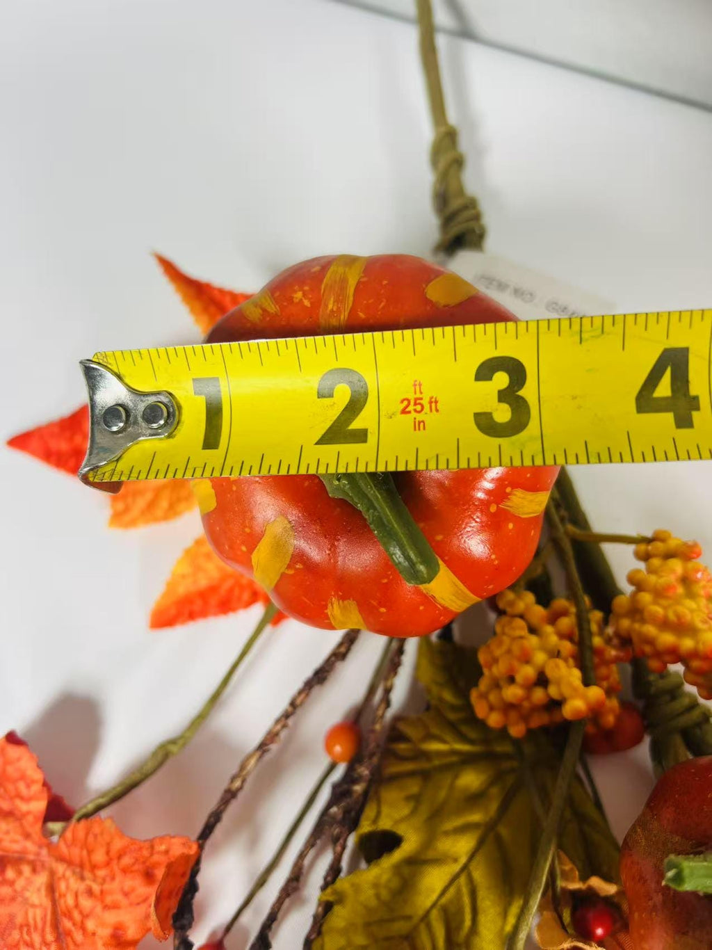 Silk Maple Leaf Fall Garland: Pumpkins & Berries Thanksgiving Decor