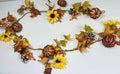Fall Garland with Pumpkins, Sunflowers, Pinecones, Berries, Autumn Leaves – 5ft Fabric Decor