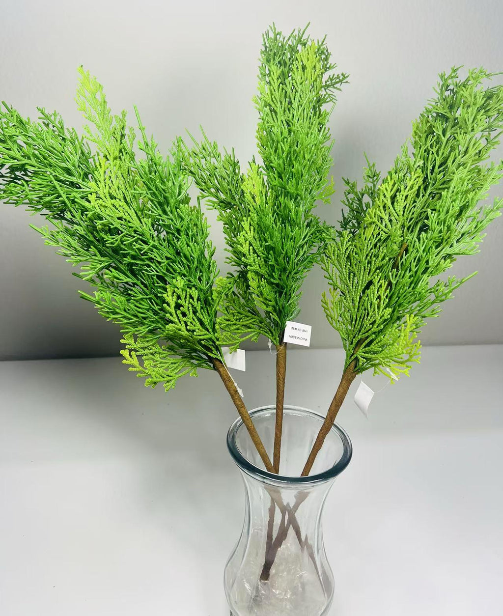 24” Real Touch Cedar Stem Artificial Greenery Branch for Christmas Holiday Winter Decor
