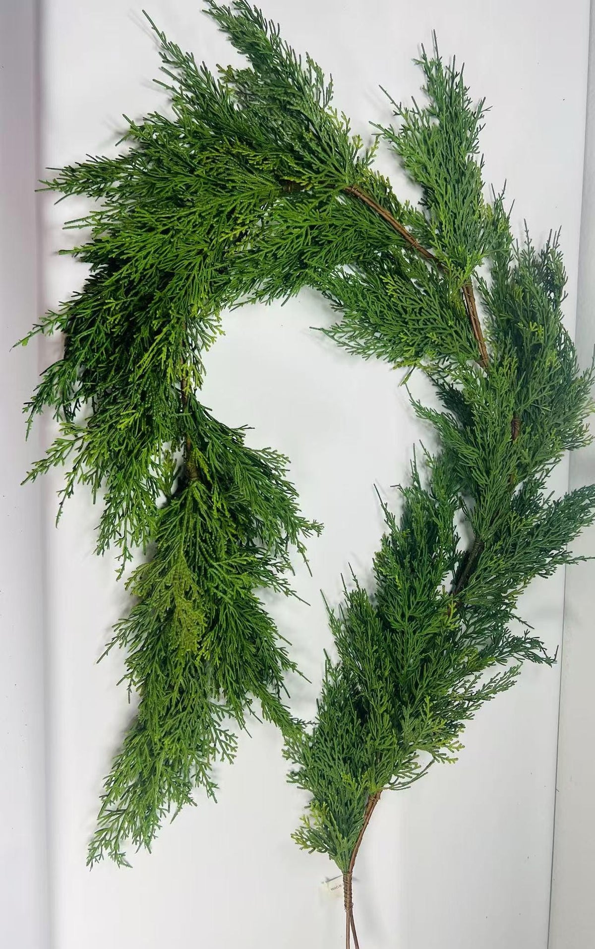 Real Touch Cedar Garland 5ft | Lifelike Evergreen Christmas Greenery for Mantle, Stair, Door