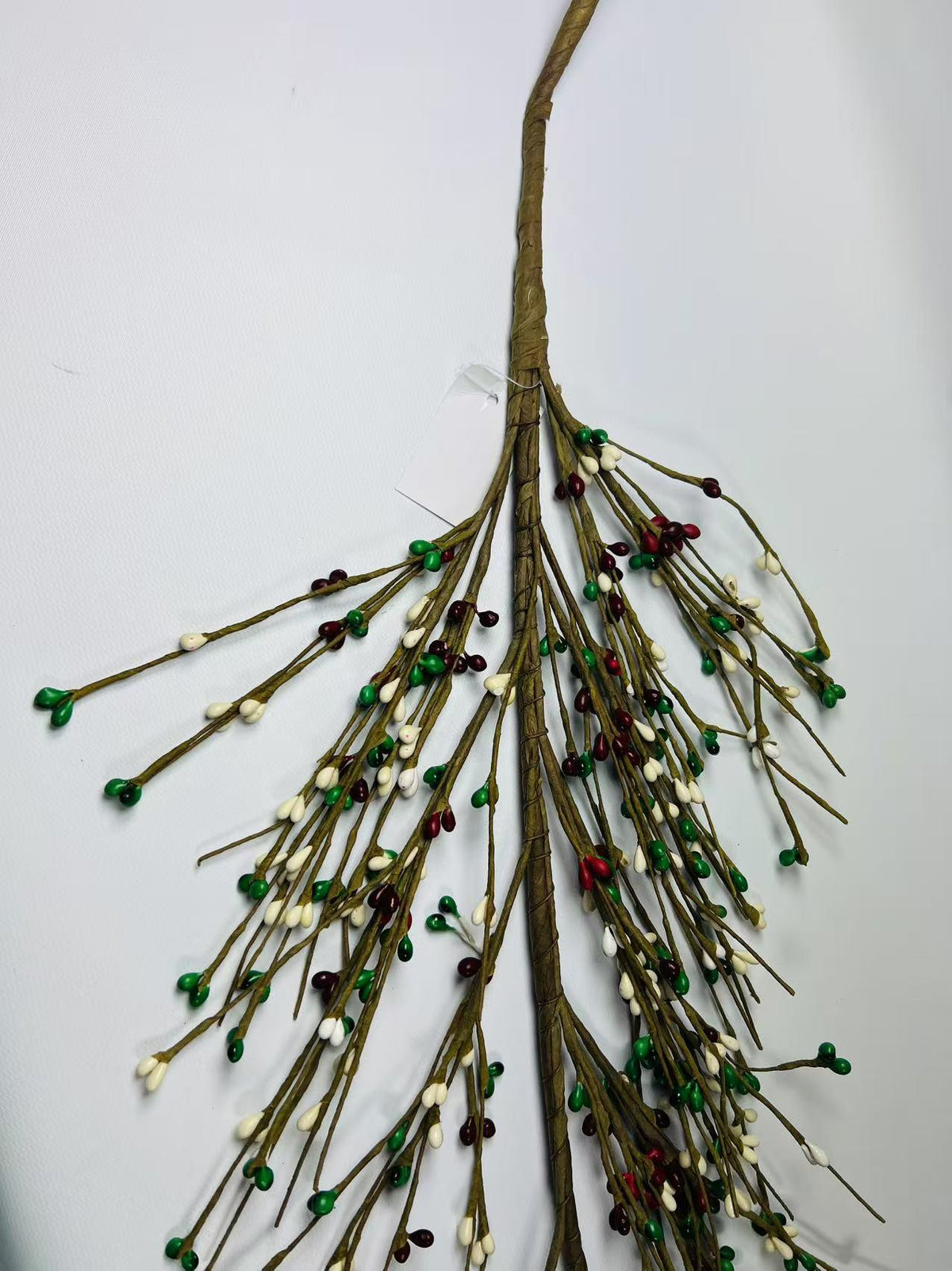 55” Christmas Pip Berry Garland Red White Green Rustic Holiday Winter Mantel Door Decor