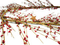 55" Red Pip Berry Garland with Rusty Stars, Farmhouse Country Christmas Mantel Decor
