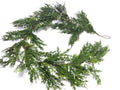 5ft Real Touch Cedar Garland with Snow | Winter Greenery Christmas Mantel Decor